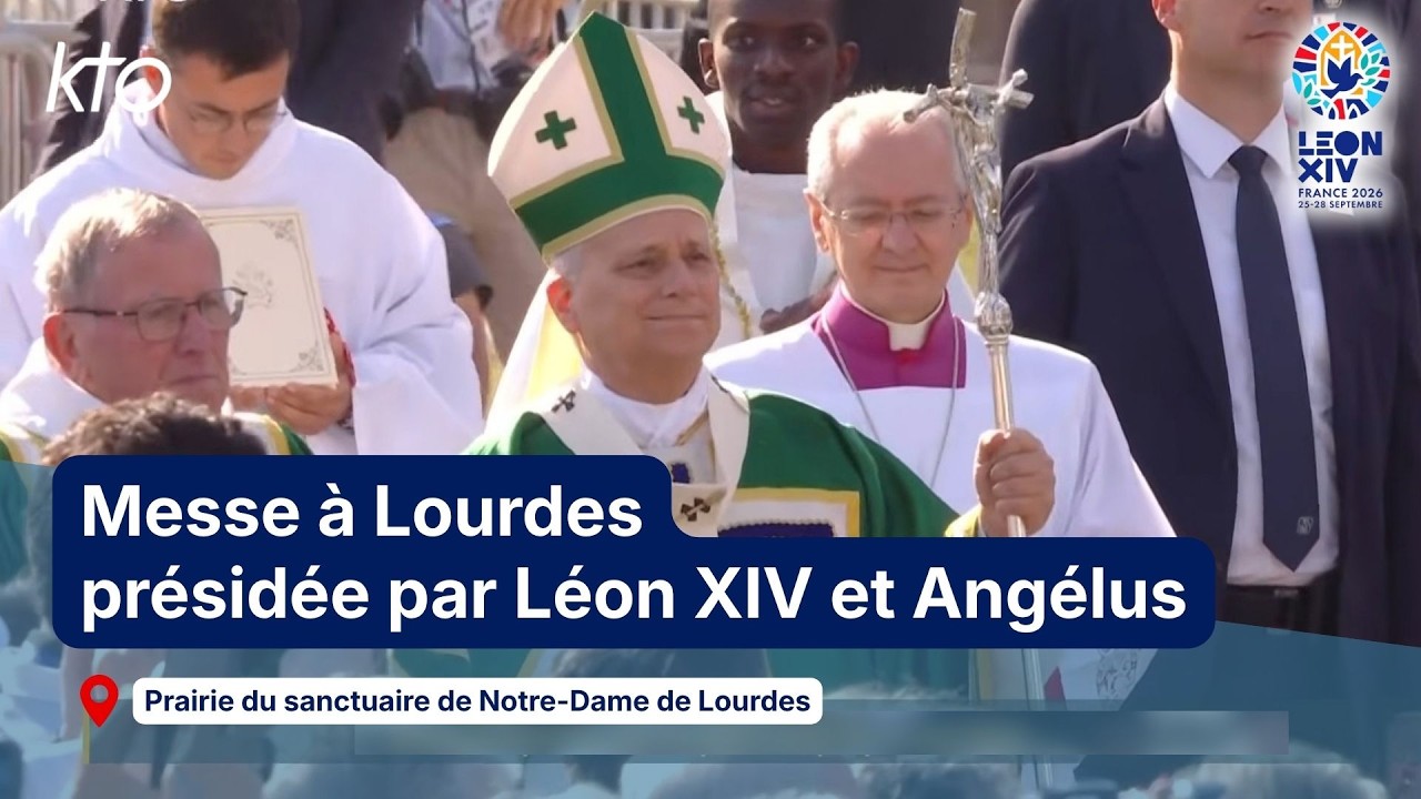 Léon XIV célèbre la messe dans la prairie du sanctuaire de Lourdes